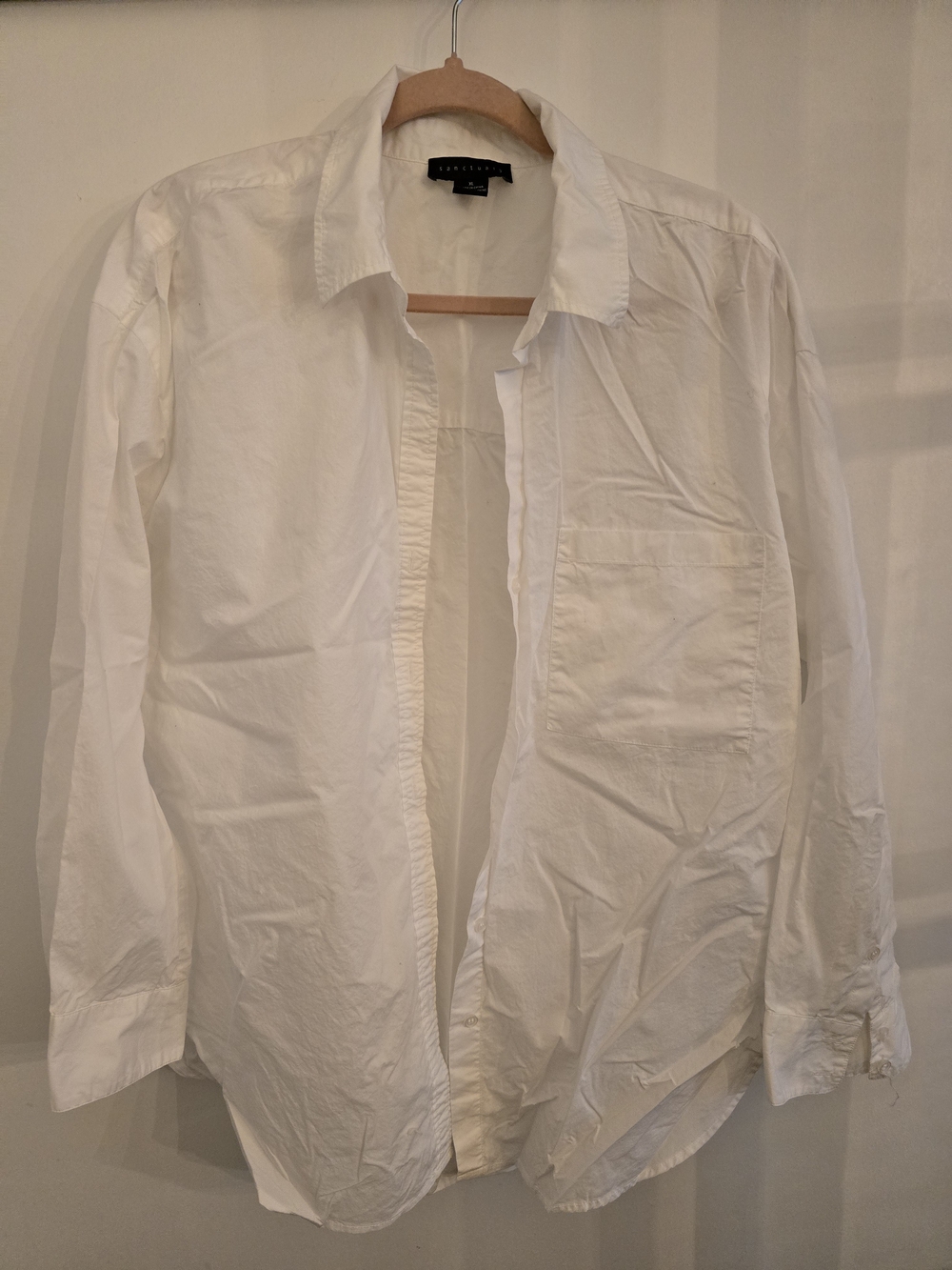 Sanctuary White Long-Sleeve Button Shirt